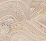 Onyx Purple Peel & Stick Wallpaper with Bohemian Marbled Tile Motif - York PSW1093RL