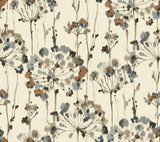 Flourish Teal Peel & Stick Wallpaper with Botanical Watercolor Motif - York PSW1095RL