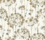 Flourish Neutral Peel & Stick Wallpaper with Botanical Watercolor Motif - York PSW1097RL