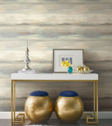 Soothing Mists Scenic Blue & Beige Peel & Stick Wallpaper with Bohemian Abstract Style - York PSW1098RL