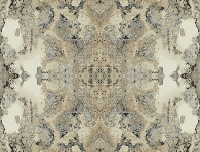 Inner Beauty Ivory Peel & Stick Wallpaper with Bohemian Abstract Geode Motif - York PSW1107RL