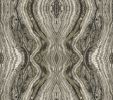 Kaleidoscope Dark Grey Peel & Stick Wallpaper with Bohemian Geode Pattern - York PSW1110RL