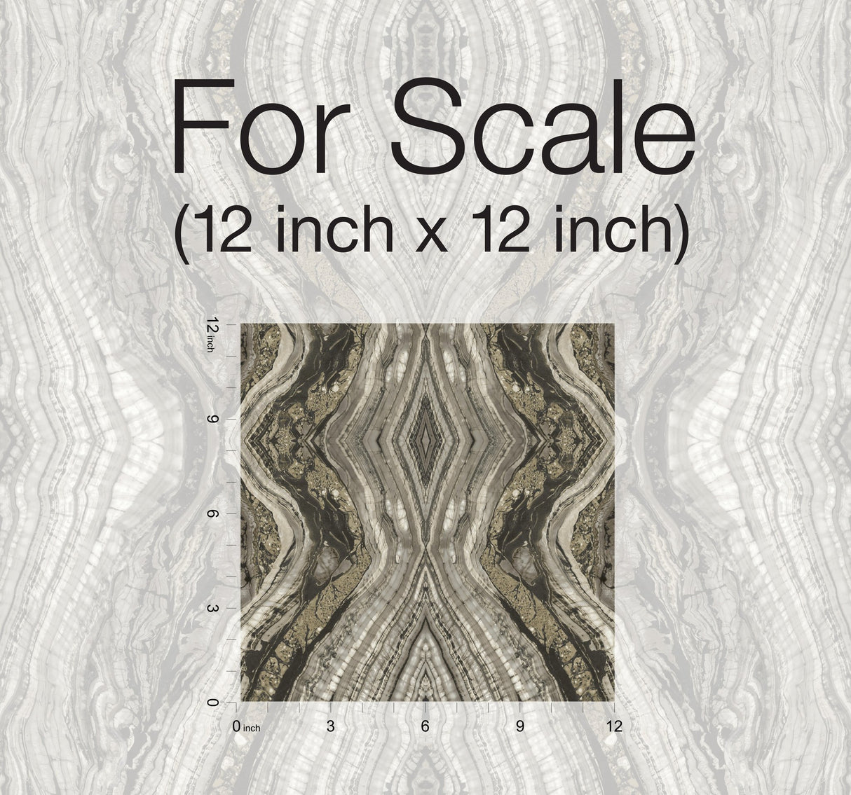 Kaleidoscope Dark Grey Peel & Stick Wallpaper with Bohemian Geode Pattern - York PSW1110RL