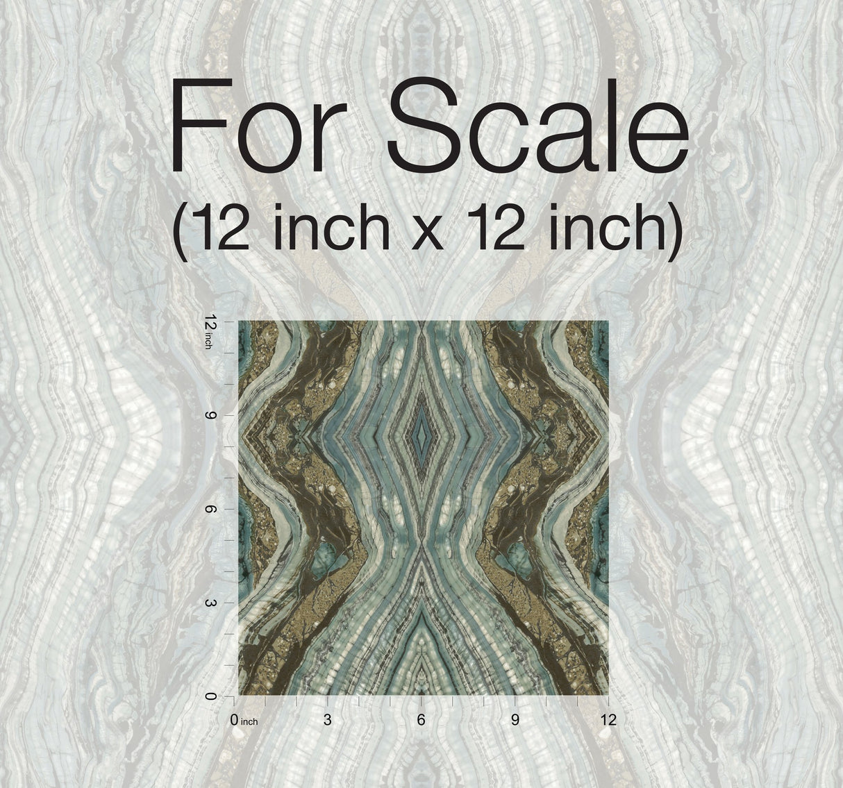 Kaleidoscope Teal Peel & Stick Wallpaper with Bohemian Geode Marble Motif - York PSW1112RL