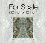 Kaleidoscope Teal Peel & Stick Wallpaper with Bohemian Geode Marble Motif - York PSW1112RL