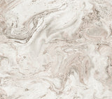 Oil & Marble Clay & Taupe Peel & Stick Wallpaper with Bohemian Marble Pattern - York PSW1125RL