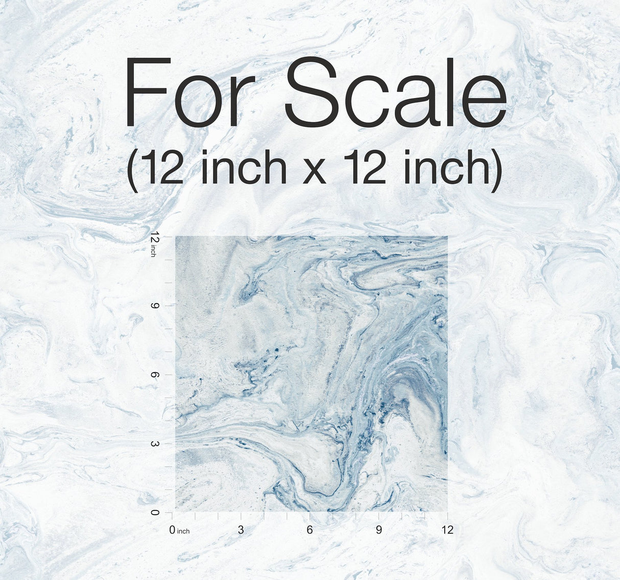 Oil & Marble Blue Premium Peel & Stick Wallpaper with Bohemian Marble Pattern - York PSW1126RL