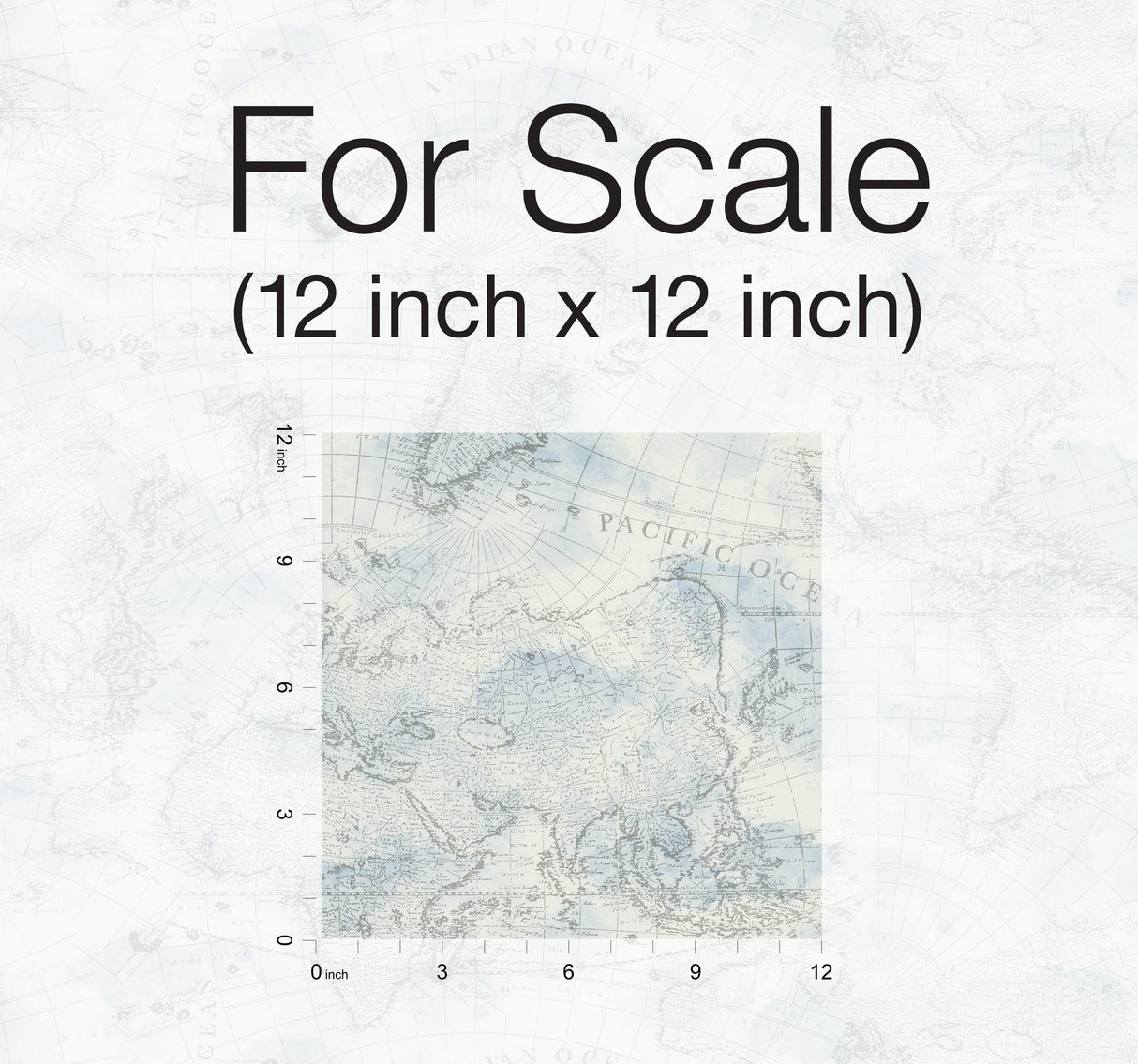 Coastal Map Blue & Grey Peel & Stick Wallpaper with Nautical Map Pattern - York PSW1131RL