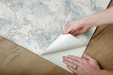 Coastal Map Blue & Grey Peel & Stick Wallpaper with Nautical Map Pattern - York PSW1131RL