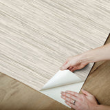 Bahia Grass Off White Peel & Stick Wallpaper with Weaves Textural Pattern - York PSW1137RL