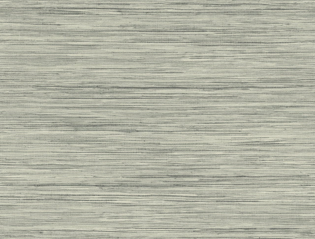 Bahia Grass Grey Peel & Stick Wallpaper with Weaves Motif - York PSW1138RL