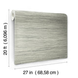 Bahia Grass Grey Peel & Stick Wallpaper with Weaves Motif - York PSW1138RL