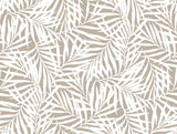 Oahu Fronds Off White Peel & Stick Wallpaper with Botanical Palm Frond Pattern - York PSW1147RL