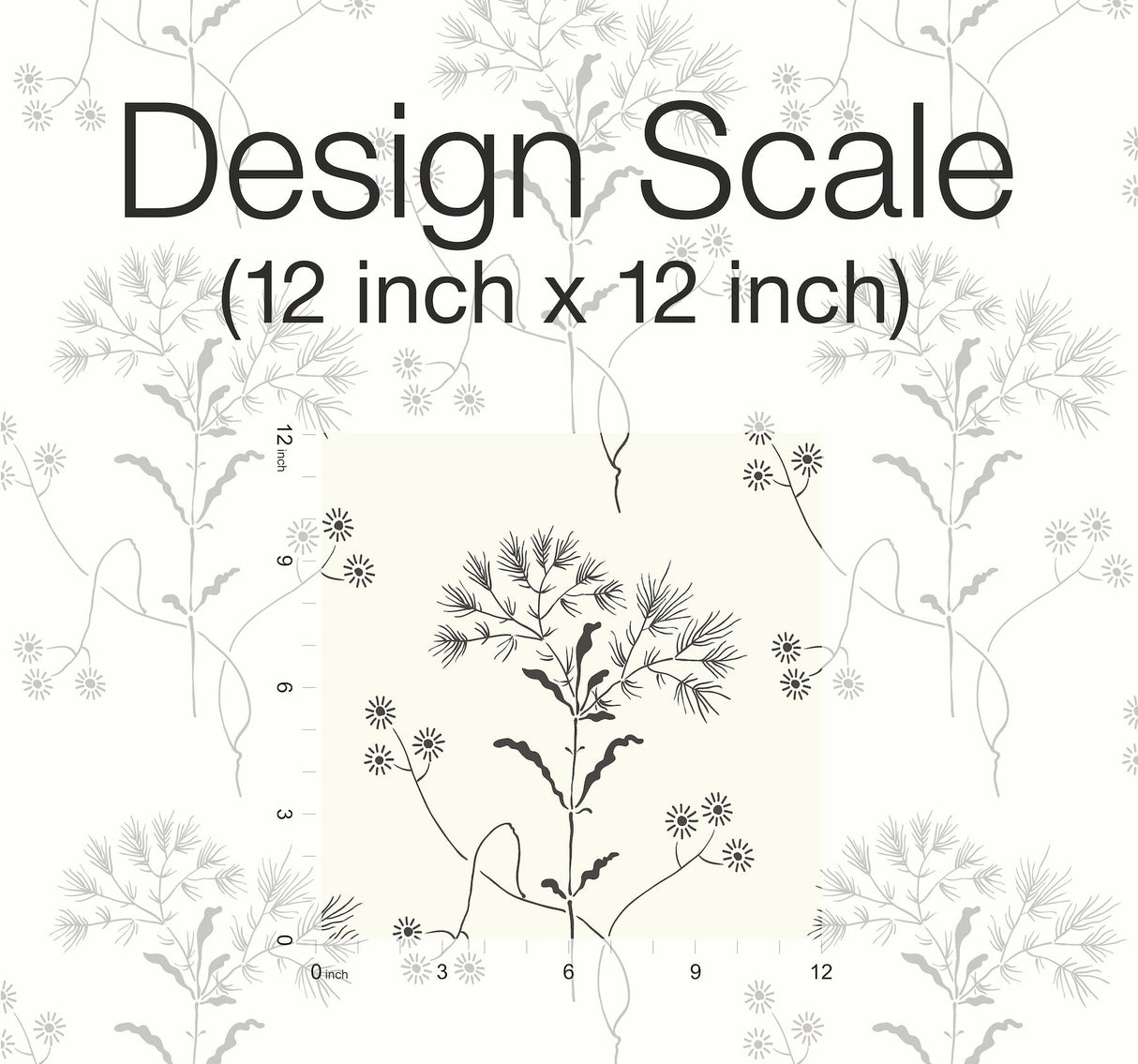 Magnolia Home Wildflower Black & White Peel & Stick Wallpaper with Floral Botanical Pattern - York PSW1153RL