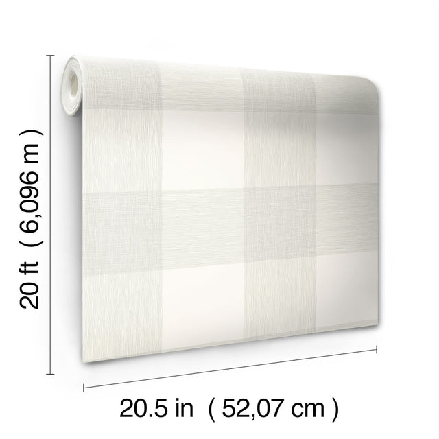 Magnolia Home Common Thread Green Peel & Stick Wallpaper with Buffalo Check Plaid - York PSW1155RL