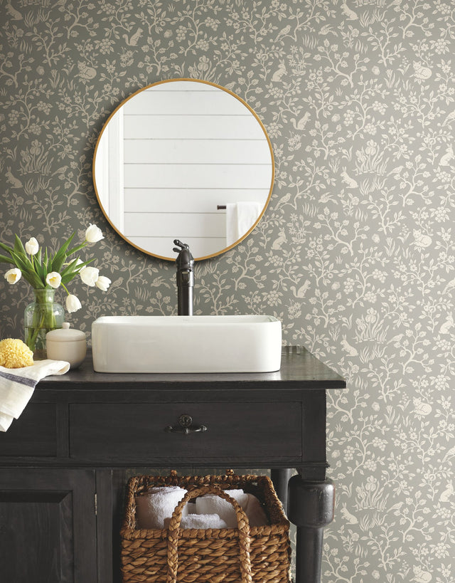 Magnolia Home Fox & Hare Grey Peel & Stick Wallpaper