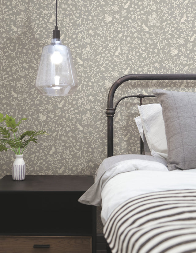 Magnolia Home Fox & Hare Grey Peel & Stick Wallpaper