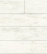 Magnolia Home Shiplap White Peel & Stick Wallpaper with Textured Wood Plank Look - York PSW1176RL