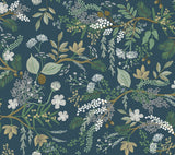 Juniper Forest Green Peel & Stick Wallpaper with Botanical Pattern - York PSW1197RL