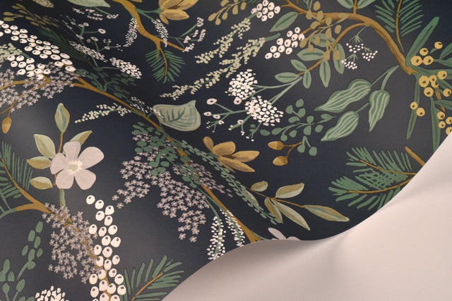 Juniper Forest Green Peel & Stick Wallpaper with Botanical Pattern - York PSW1197RL