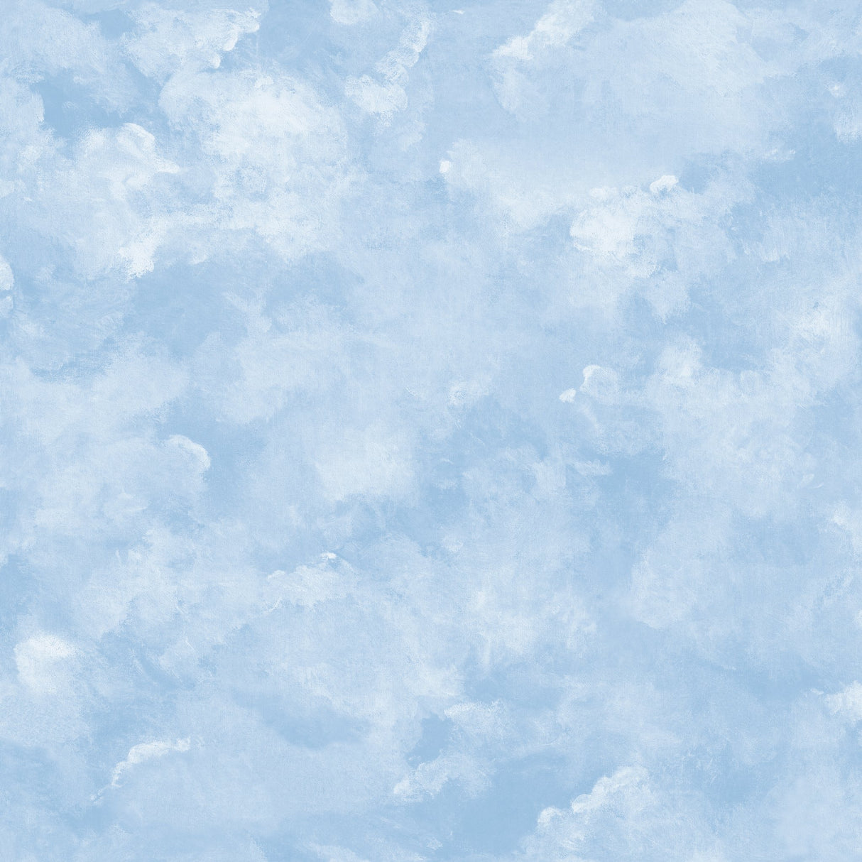 Atrium Clouds Blue Peel & Stick Wallpaper with Matte Sky Cloud Motif - York PSW1211RL