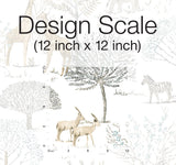 On the Savanna Neutral Peel & Stick Wallpaper with Safari Animals Motif - York PSW1212RL