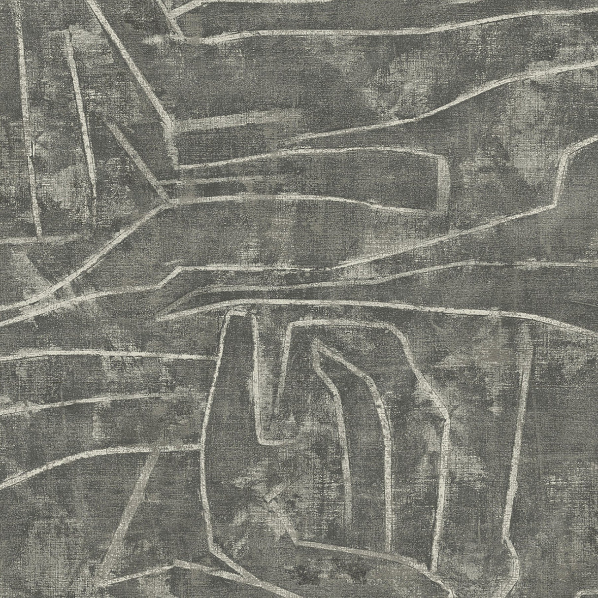 Urban Chalk Grey Peel & Stick Wallpaper with Geometric Graffiti Motif - York PSW1230RL