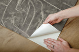 Urban Chalk Grey Peel & Stick Wallpaper with Geometric Graffiti Motif - York PSW1230RL