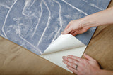 Urban Chalk Blue Peel & Stick Wallpaper with Geometric Chalk Motif - York PSW1232RL