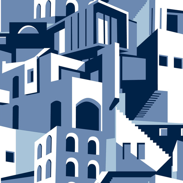 Arch Architectural Blue Peel & Stick Wallpaper