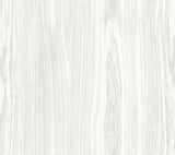 Linden White Peel & Stick Wallpaper with Faux Woodgrain Pattern - York PSW1276RL