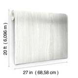 Linden White Peel & Stick Wallpaper with Faux Woodgrain Pattern - York PSW1276RL