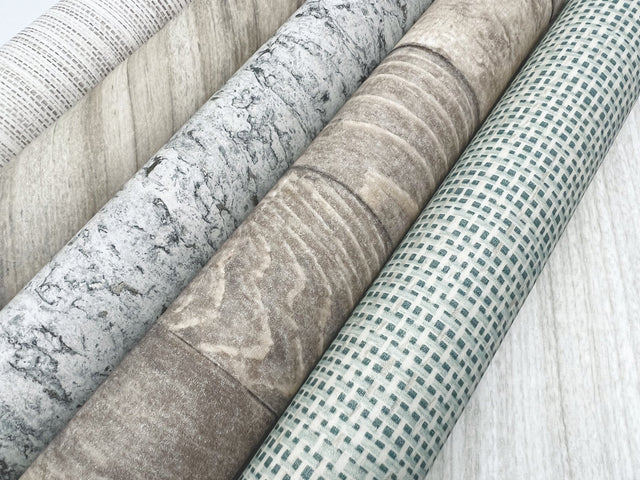 Cattail Weave White Peel & Stick Wallpaper with Woven Grasscloth Motif - York PSW1279RL