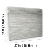 Cattail Weave Grey Peel & Stick Wallpaper with Weaves Pattern, Modern Matte Non Woven - York PSW1280RL