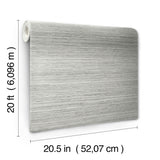 Cattail Weave Grey Peel & Stick Wallpaper with Weaves Pattern, Modern Matte Non Woven - York PSW1280RL