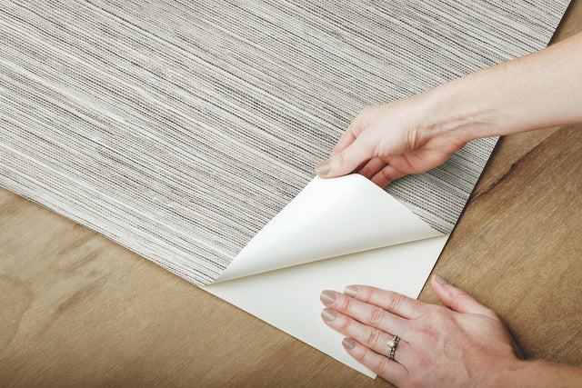 Cattail Weave Grey Peel & Stick Wallpaper with Weaves Pattern, Modern Matte Non Woven - York PSW1280RL