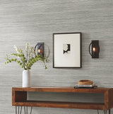 Cattail Weave Grey Peel & Stick Wallpaper with Weaves Pattern, Modern Matte Non Woven - York PSW1280RL