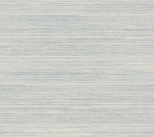 Cattail Weave Blue Peel & Stick Wallpaper with Woven Grasscloth Look - York PSW1281RL