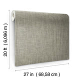 Reed Basket Brown Peel & Stick Wallpaper with Woven Weaves Pattern - York PSW1282RL