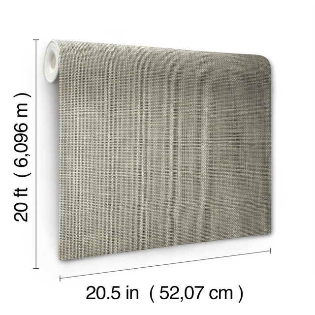 Reed Basket Brown Peel & Stick Wallpaper with Woven Weaves Pattern - York PSW1282RL