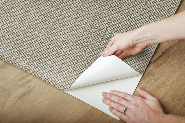 Reed Basket Brown Peel & Stick Wallpaper with Woven Weaves Pattern - York PSW1282RL