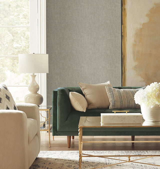 Reed Basket Brown Peel & Stick Wallpaper with Woven Weaves Pattern - York PSW1282RL