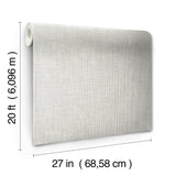 Reed Basket White Peel & Stick Wallpaper with Weaves Pattern, Non Woven, 27-in x 20-ft Roll - York PSW1283RL