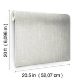 Reed Basket White Peel & Stick Wallpaper with Weaves Pattern, Non Woven, 27-in x 20-ft Roll - York PSW1283RL