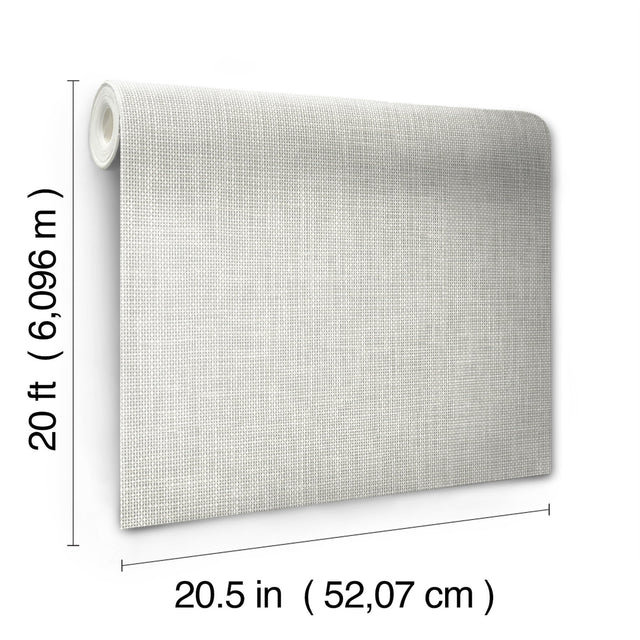 Reed Basket White Peel & Stick Wallpaper with Weaves Pattern, Non Woven, 27-in x 20-ft Roll - York PSW1283RL