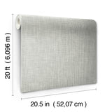 Reed Basket White Peel & Stick Wallpaper with Weaves Pattern - York PSW1284RL