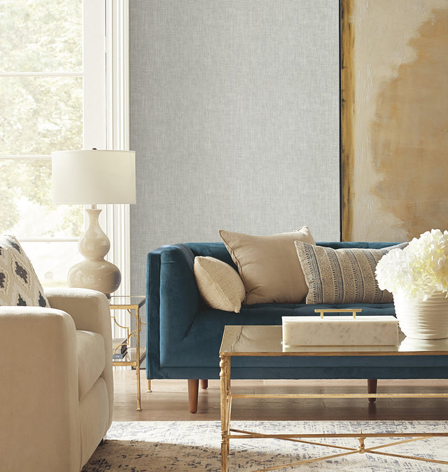 Reed Basket White Peel & Stick Wallpaper with Weaves Pattern - York PSW1284RL