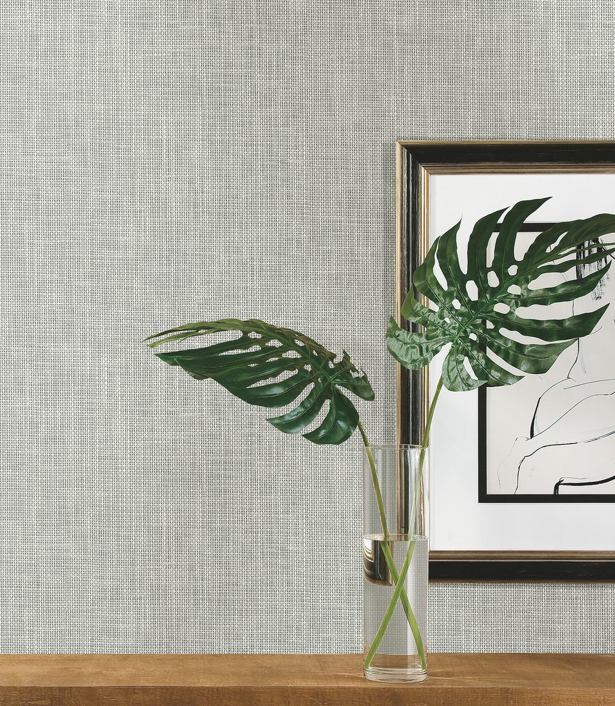 Reed Basket White Peel & Stick Wallpaper with Weaves Pattern - York PSW1284RL