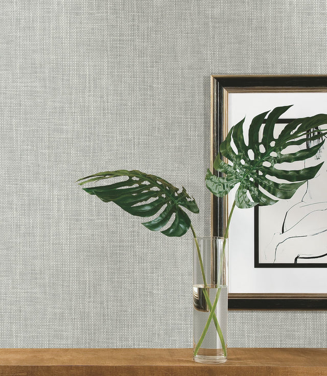 Reed Basket White Peel & Stick Wallpaper with Weaves Pattern - York PSW1284RL
