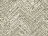 Hermosa Herringbone Brown Peel & Stick Wallpaper with Woodgrain Herringbone Pattern - York PSW1286RL